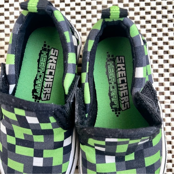 Skechers Mega Craft Street Fame Green & White Boys Slip-on Sneakers Size 5 - Picture 7 of 11